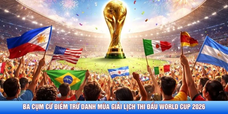 Ba cụm cứ điểm trứ danh mùa giải lịch thi đấu World Cup 2026