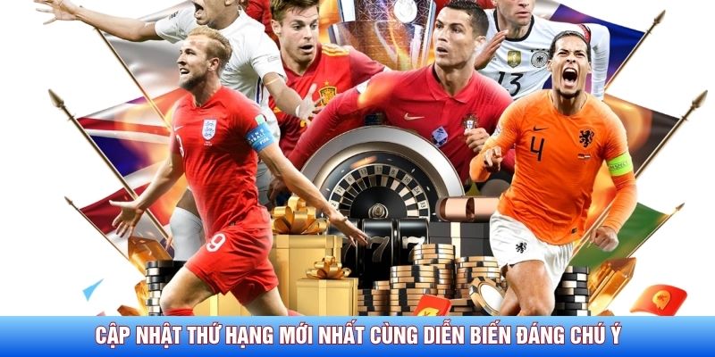 Cập nhật thứ hạng mới nhất cùng diễn biến đáng chú ý