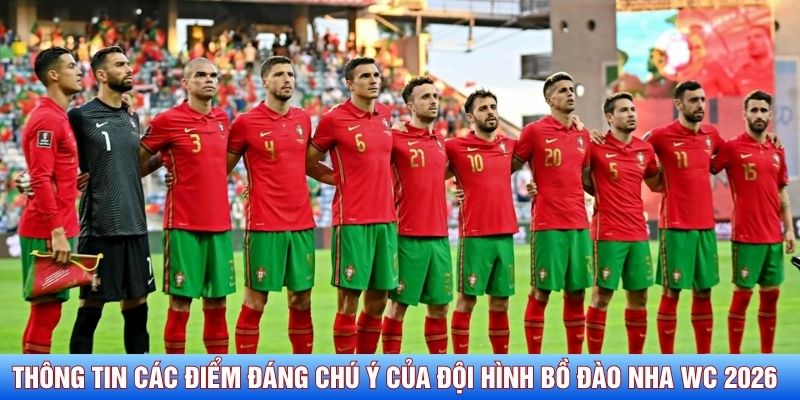 Thông tin các điểm đáng chú ý của đội hình Bồ Đào Nha WC 2026